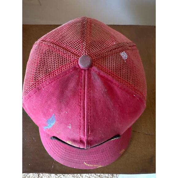 Vintage Old Threshers Reunion Iowa Tractor USA Made Legend Red Trucker Hat - Picture 2 of 7